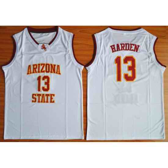 Arizona State Sun Devils James Harden 13 College Basketball Jersey White